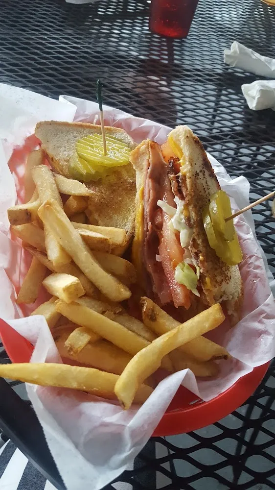 Ham Bacon and Cheese on Grilled Texas Toast