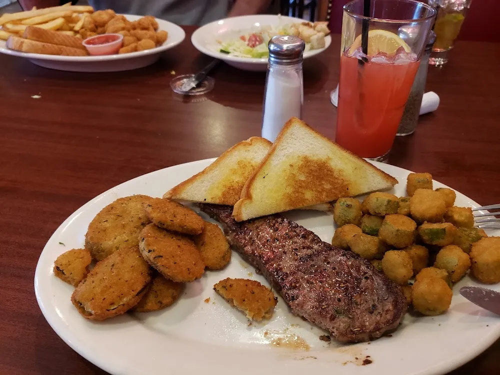 Steak Fried Green Tomatoes Fried Okra
